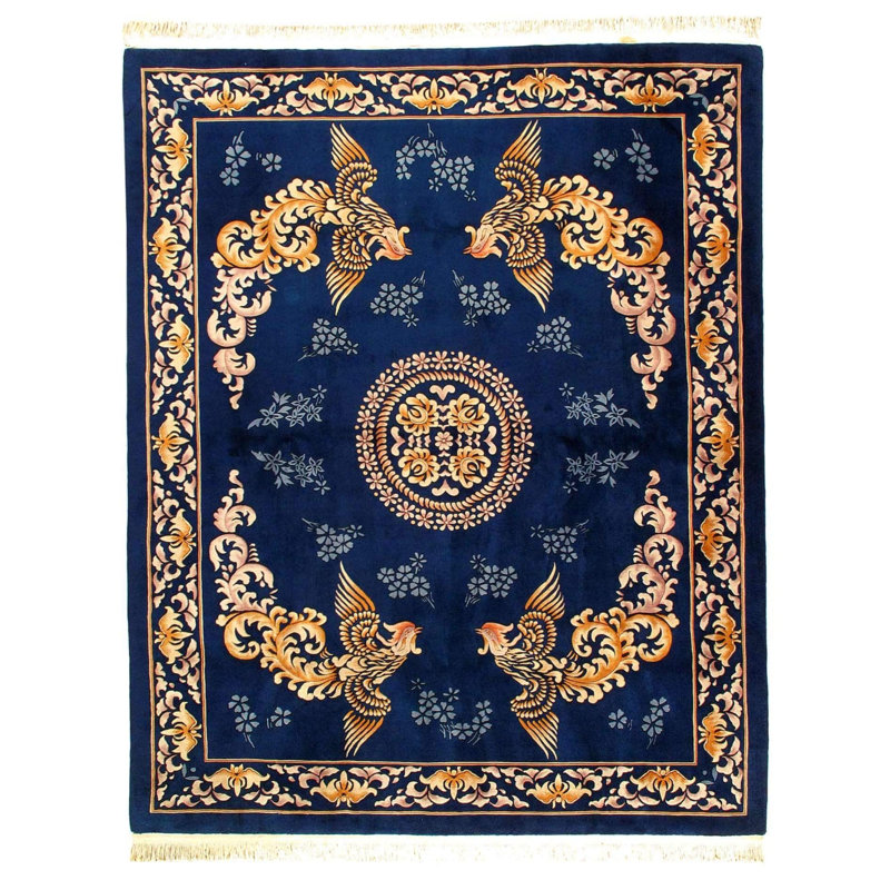 Oriental Area Rug in Navy Blue