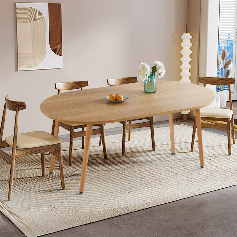 Extensible Dining Table, Nature, Brown