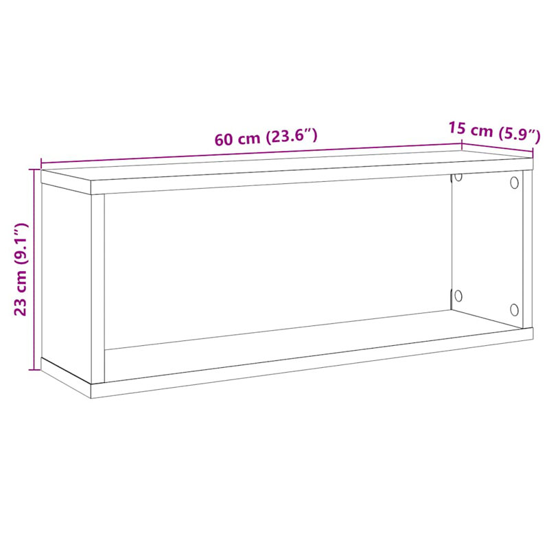 Benetta Floating Shelf, Old Wood