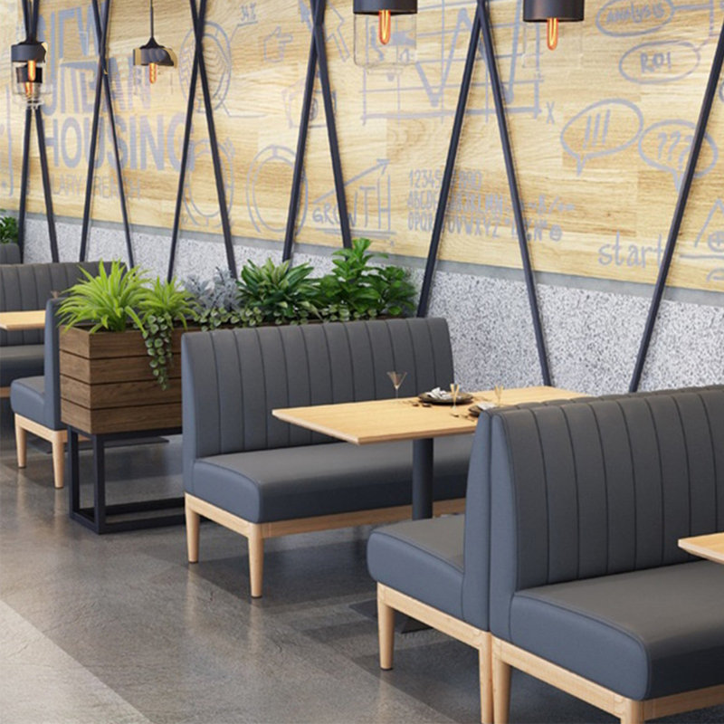 Banc rembourré en similicuir, Gris