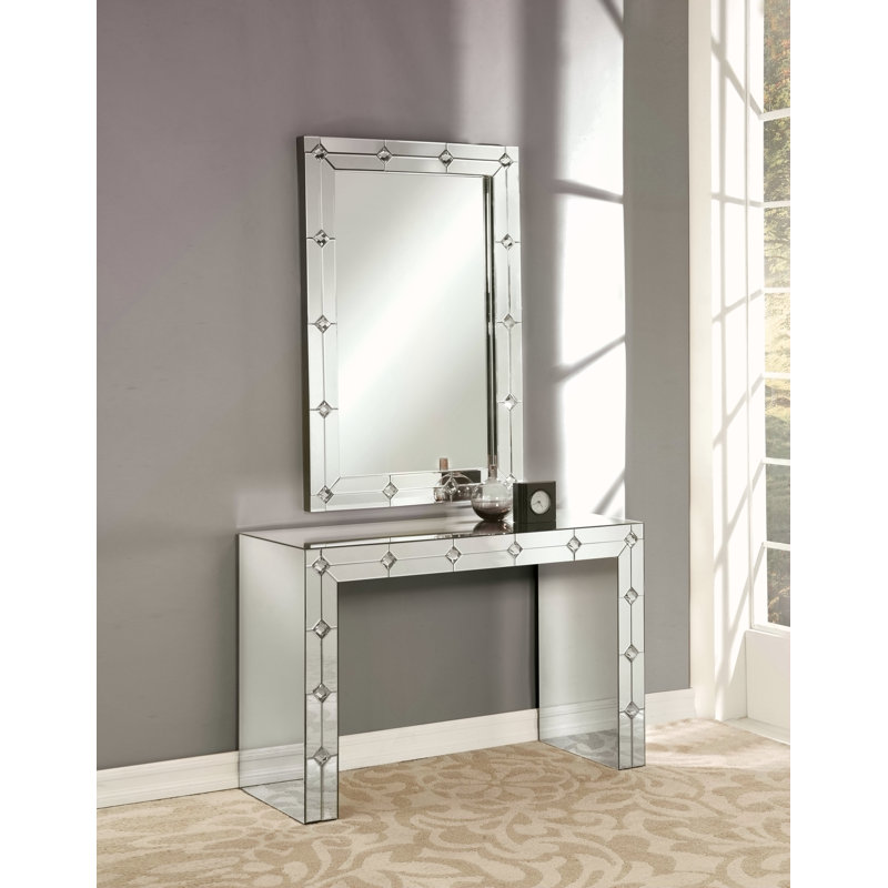 Console miroir et faux strass (assemblée)