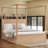 Canopy Platform Bed with Trundle and Three Storage Drawers-27468498