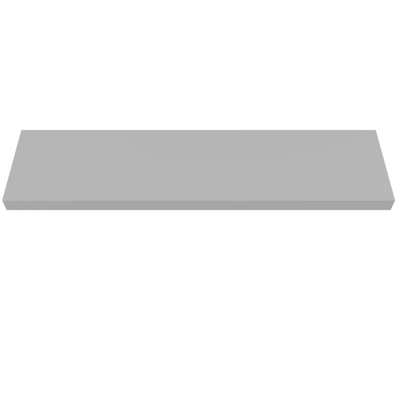Painted Wood Floating Shelf, Gray