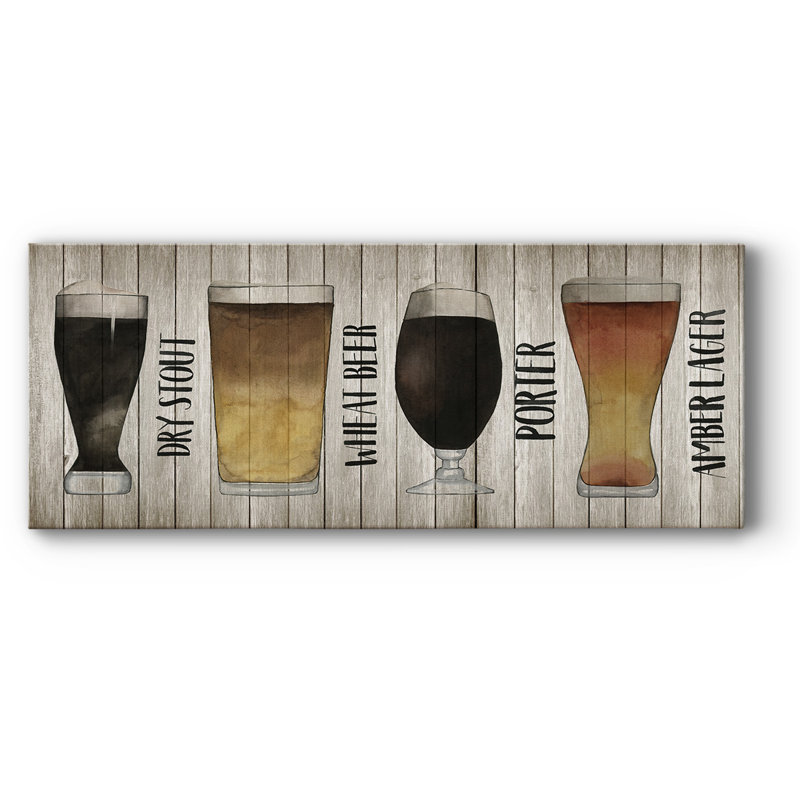 Carte de la bière II, H 24 po x l 60 po x P 1,5 po