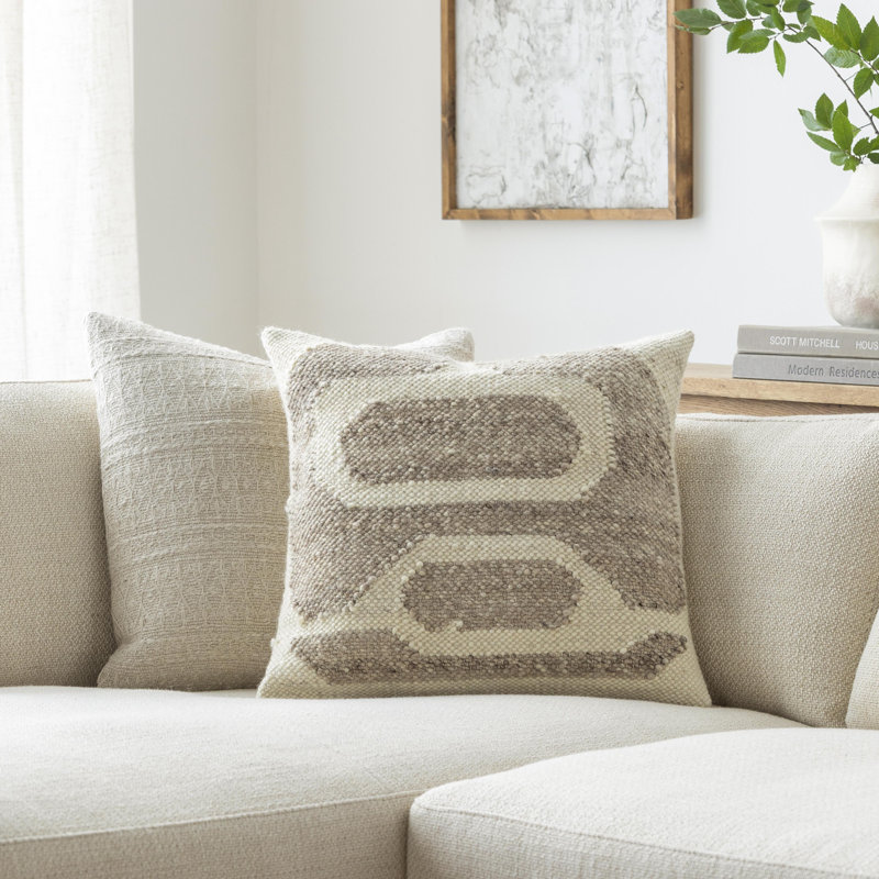 Dia Wool Blend Pillow Cover, Down, 22" x 22"
