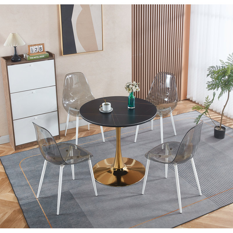Table basse circulaire, Noir