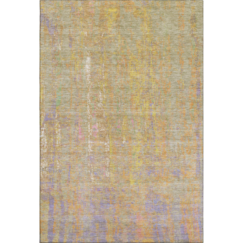 Premium Machine Washable Alaina AMF1931 Abstract Rug, Rectangle 5' x 7'6"