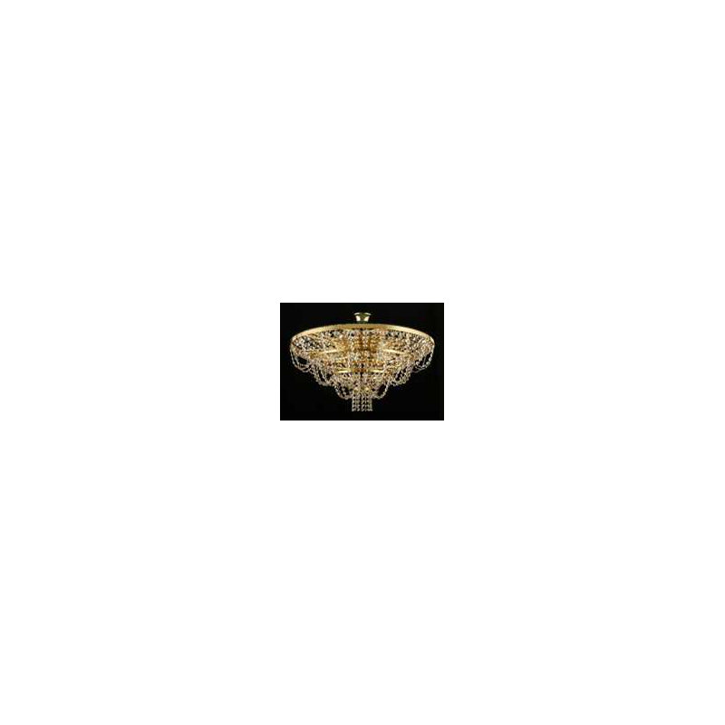 Harold Glass Semi Flush Mount, Brass