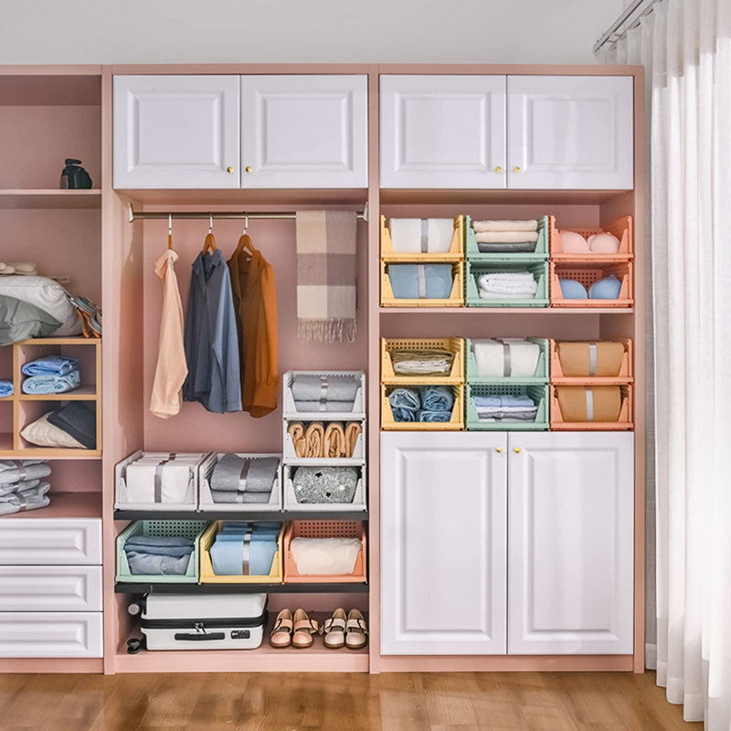 4 Pack Folding Closet Organizers Box