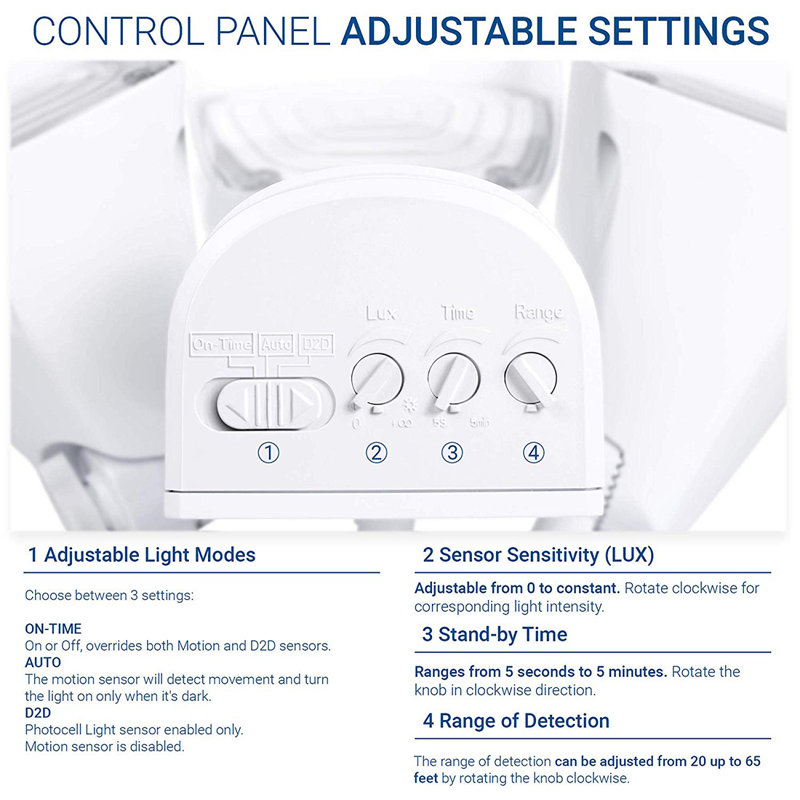 37.5-Watt LED Dusk to Dawn Outdoor Security Flood Light with Motion Sensor