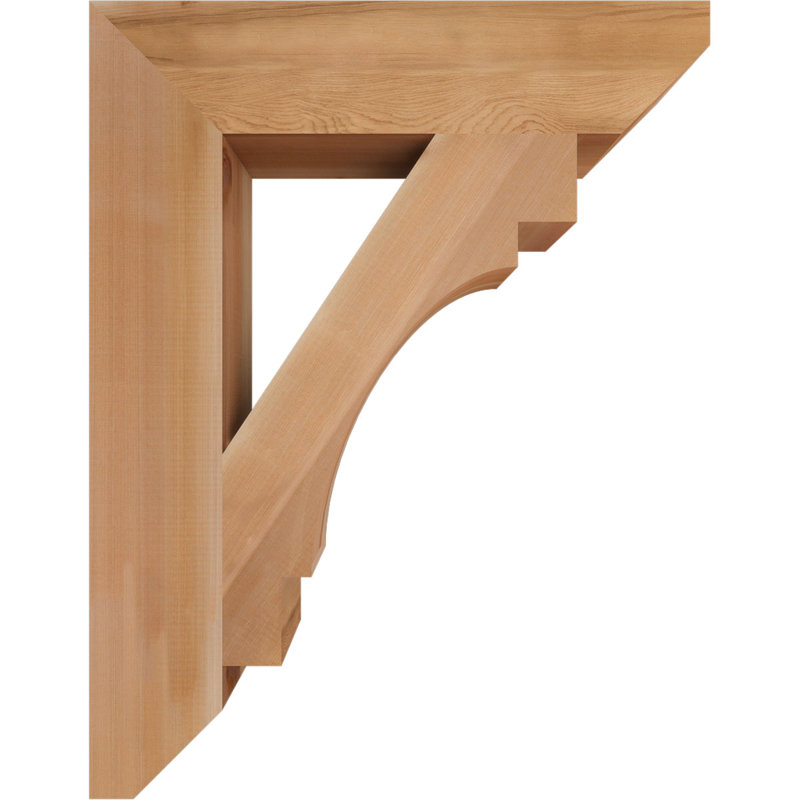 Support en bois / corbeau, Cèdre rouge de l'Ouest (lisse), H 36 po x l 5,5 po x P 28 po