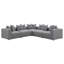 Chaise de coin Amherst Grey avec coussin décoratif-234332379