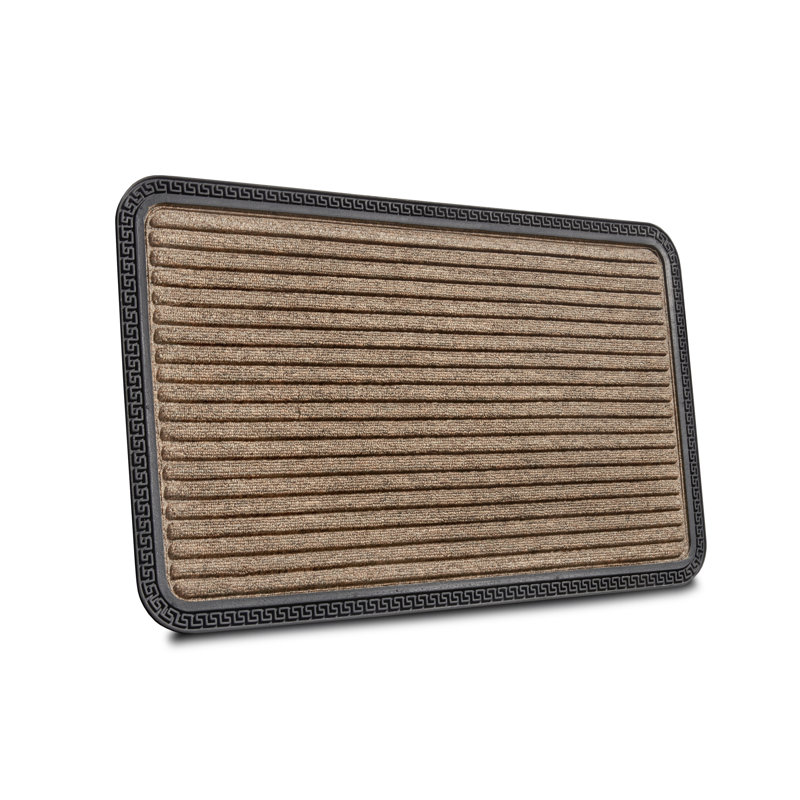 Mix Mats Ornament Borders Kitchen Mat, Coconut black
