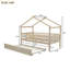 Lit simple en bois avec lit gigogne escamotable, cadre de lit pour enfants Montessori Natural-1427129166-1427129171