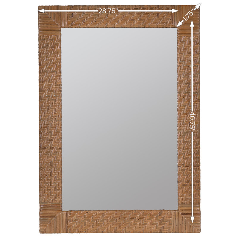 Prudence Rattan Rectangle Mirror