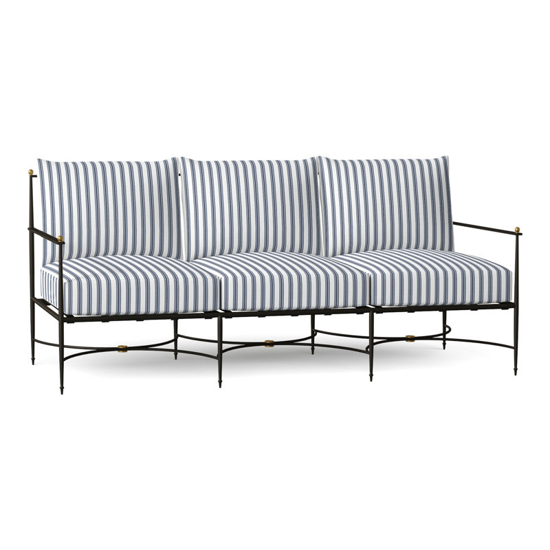 Canapé d'extérieur avec coussins 77 po Roma, Pas de soudure, Perigold excel denim