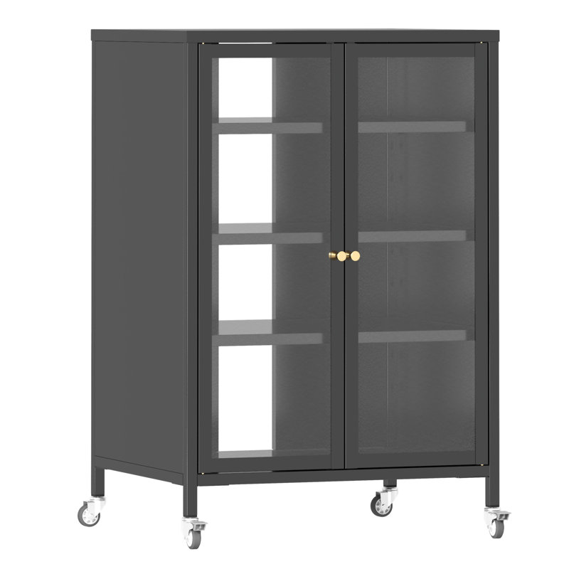 Armoire de rangement multimédia à roulettes de 35,8 po de hauteur