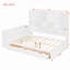 Lit de jour en bois avec trois tiroirs, bureau, tablettes et lumières-1416350303