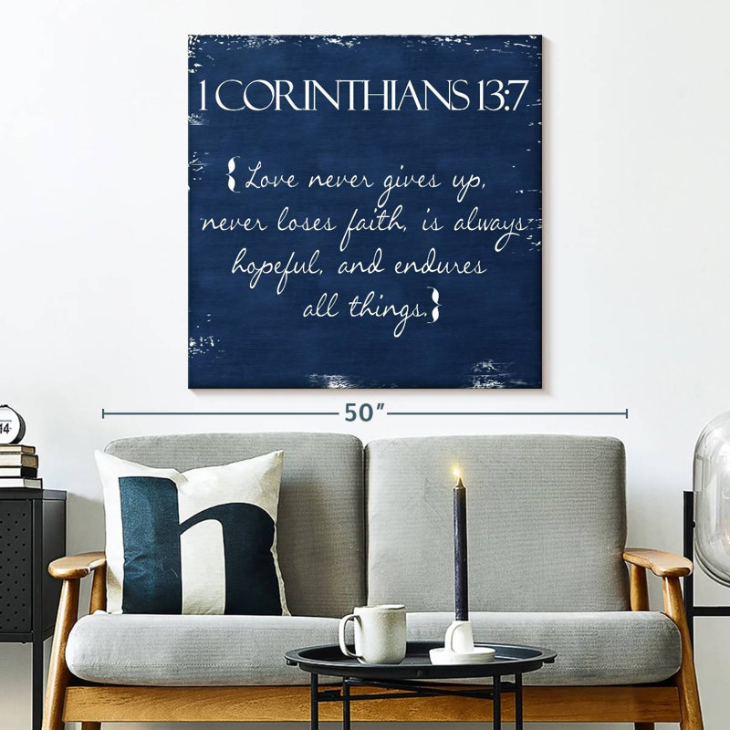 Corinthiens de Tergel - bleu, H 33 po x l 33 po