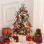 Arbre de Noël 3 pieds avec lumières DEL pré-éclairées, 78 lumières blanc chaud, base de Noël, décoration de Noël, 2 pièces