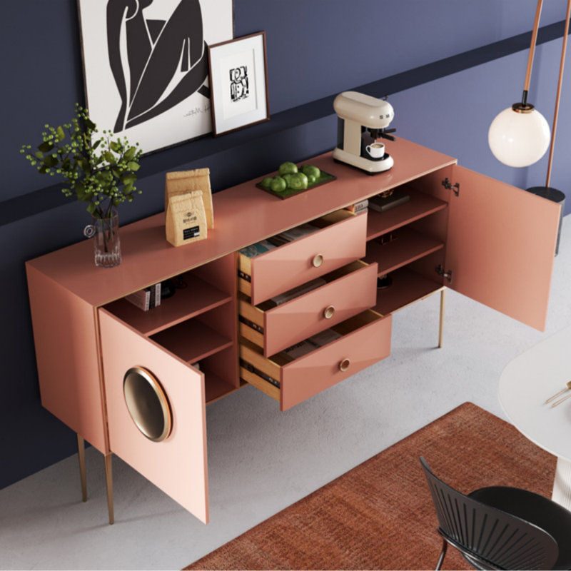 Buffet haut de gamme, H 35,43 po x l 62,99 po x P 15,75 po, Orange