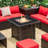 Amirea Square Propane Smokeless Fire Pit Table-815910213