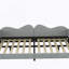 Lit de jour double rembourré en tissu sherpa avec dossier en forme de nuage-799750328