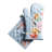 Maison d'Hermine Ibiza - Blue 100% Cotton Oven Mitt + Pot Holder - 7.5" x 13" & 8" x 8"