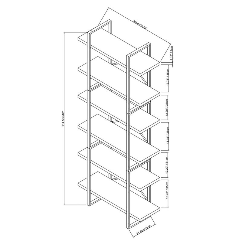 Alda Etagere Bookcase