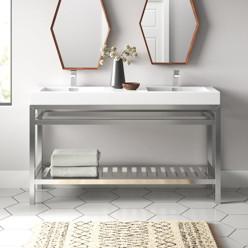 Ensemble de meuble-lavabo à un trou Halesowen, Chrome