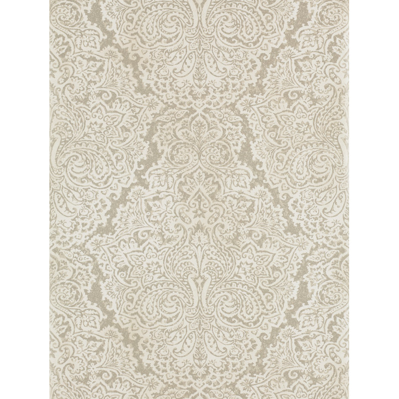 Aurelia Wallpaper, White Gold