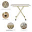 Table pliante réglable en hauteur, table haute, intérieur et extérieur, table portative, aucun assemblage requis (blanche)