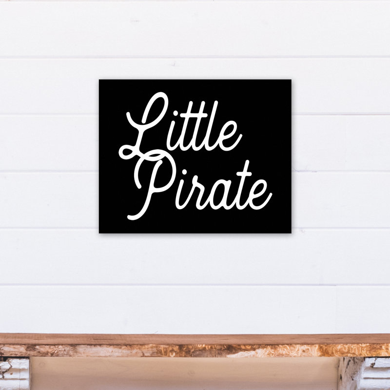 Art sur toile little pirate Briggs, H 16 po x l 20 po x P 1,25 po, Noir