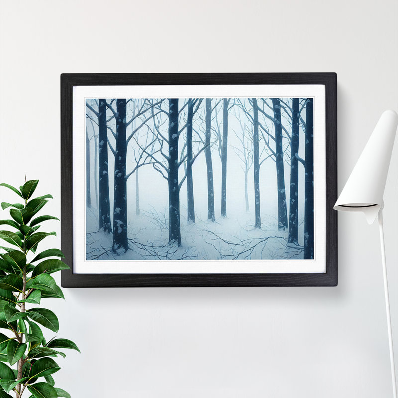 Winter Forest Snow Vol.1 - Framed Print, Black Framed, 46cm H x 64cm W x 2cm D