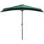 Aarun 3(m) Half Parasol with Crank Handle for Balcony Garden Green