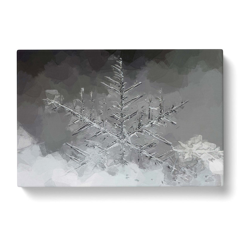 Snowflake In Abstract - Wrapped Canvas Print, 60cm H x 91cm W x 3cm D