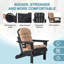 Ensemble de 2 chaises pliantes Adirondack avec coussin, surdimensionné en Hdpe et résistant aux intempéries-103555379