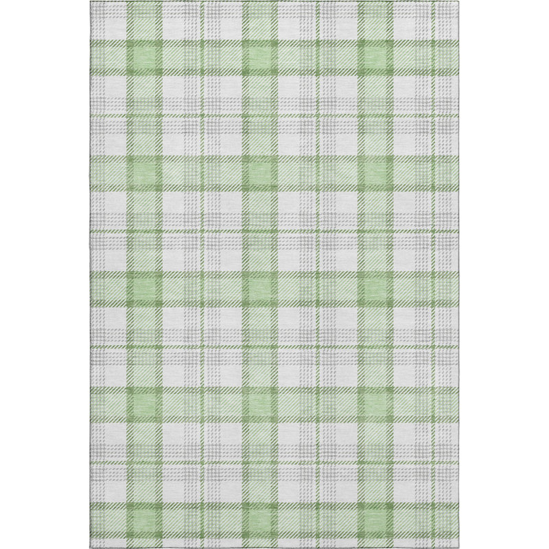 Premium Machine Washable Corum AMF1052 Plaid Rug, Rectangle 8' x 10'