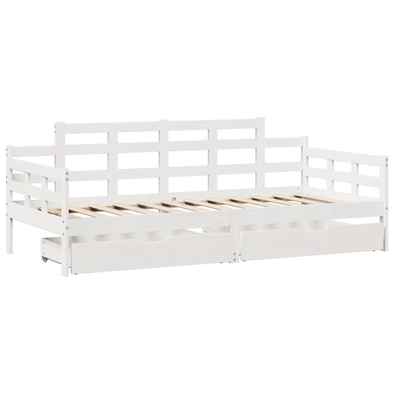 Riplex Solid Wood Daybed, European Single (90 x 200cm), White