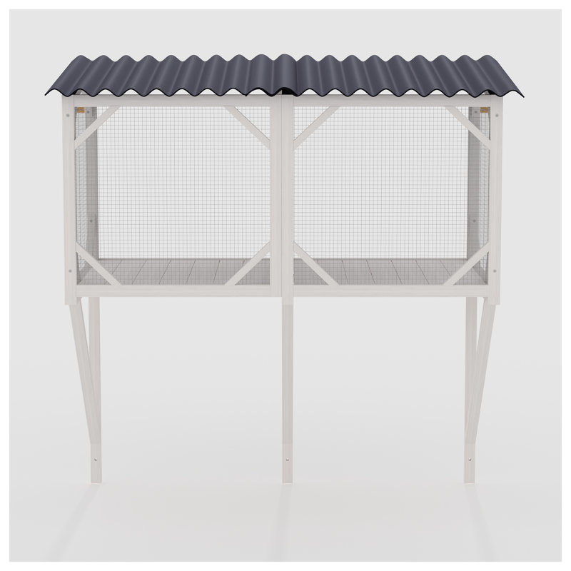 Boîte pour fenêtre d'extérieur pour chat Catio, Blanc