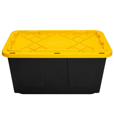 GreenMade 27 Gallon Black Professional Storage Tote with Handles