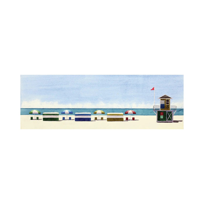 Serenity Beach by Cory Clifford - Wrapped Canvas Panoramic Gallery-Wrapped Canvas Giclée, 30.48 cm H x 91.44 cm W x 1.91 cm D