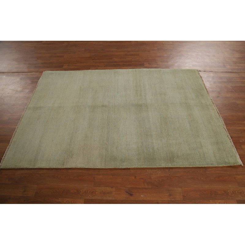 Green Gabbeh Modern Accent Rug 4x6