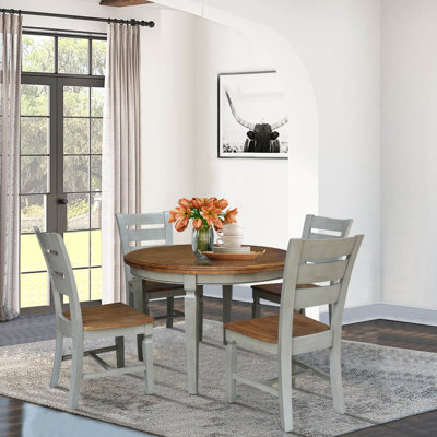 Pasquale 4 - Person Solid Wood Dining Set by Winston Porter