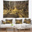 Paysage majestueux, forêt d'automne, tapisserie panoramique-28487800