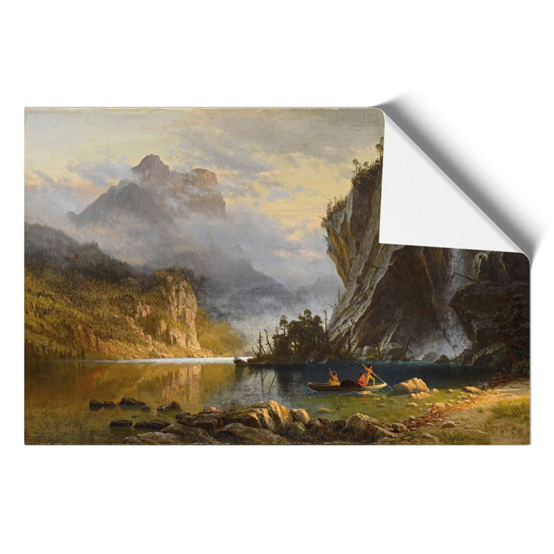 Indians Spear Fishing by Albert Bierstadt - Frameless Print, 42cm H x 59cm W x 0.1cm D