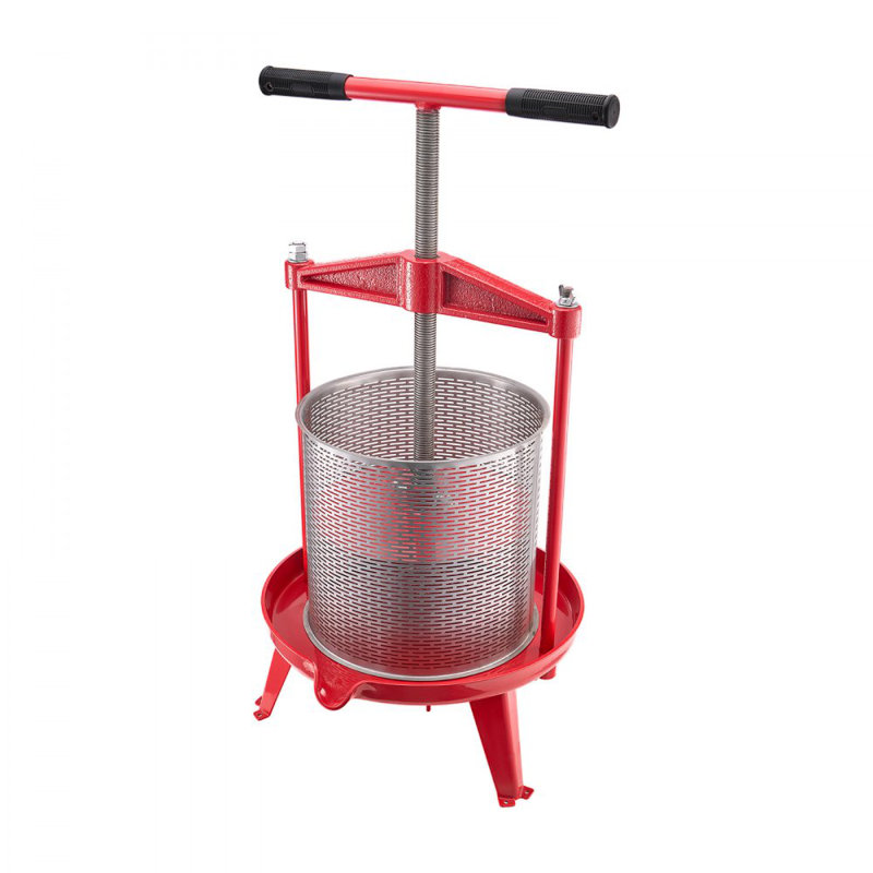 Fruit Wine Press Manual Press for Wine Making 3.69 Gal/14L Stainless Steel