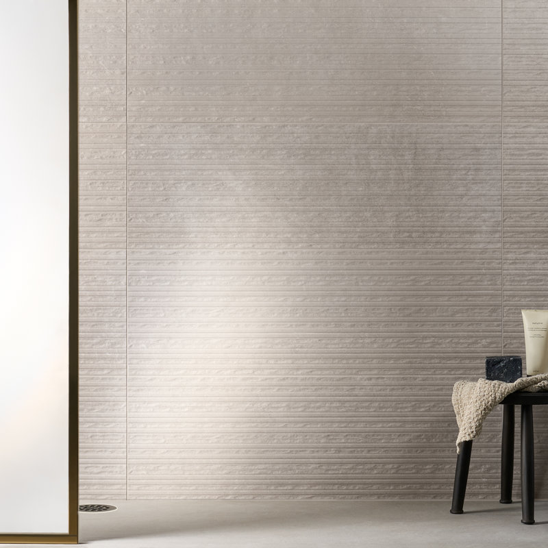 Terrace Deco 11.81 In. X 35.43 In. Matte Ceramic Wall Tile (14.52 Sq. Ft. / Case), Pearl Gray