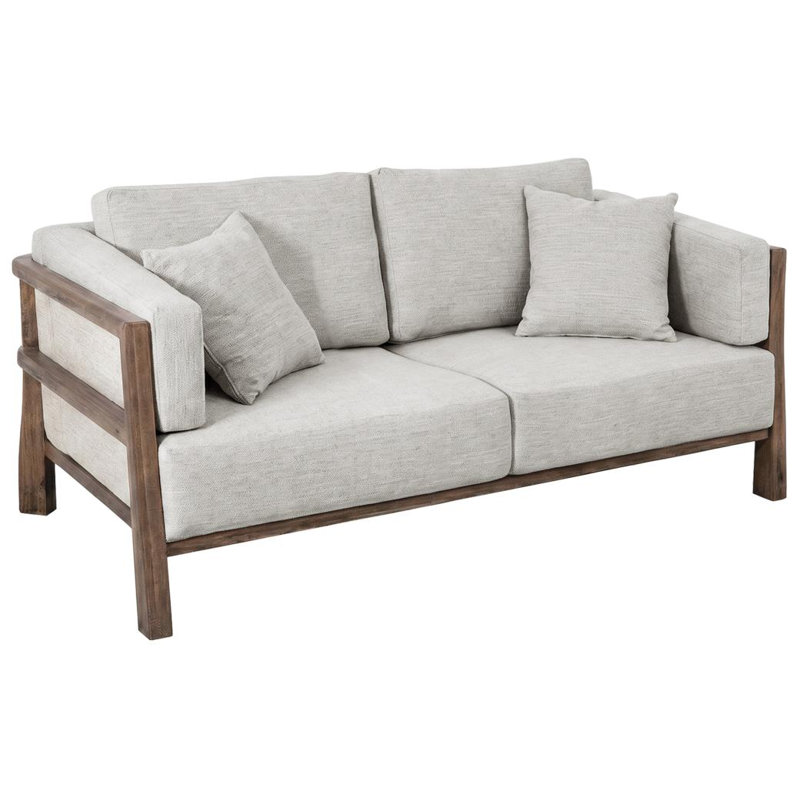 Causeuse rembourrée Gebhard, Oyster Fabric