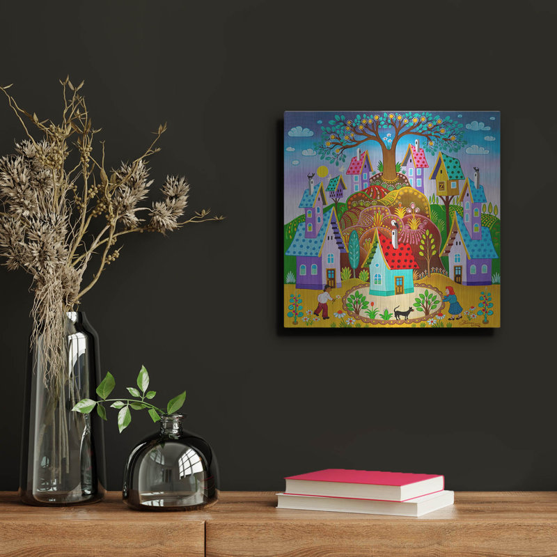  «Jardin magique» par Koday, art mural en métal, 12 po x 12 po, H 12 po x l 12 po